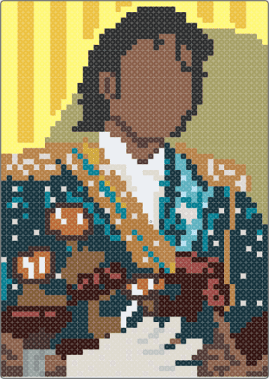 MJ Grammy's 1984 - yellow,tan,brown,gold,colorful