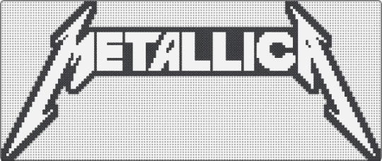 Remix- Big Metallica Logo - black,white