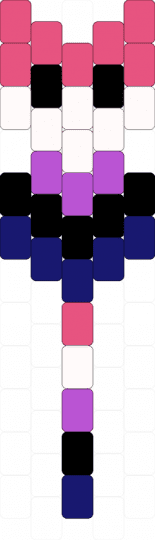☆Genderfluid cat charm | Multi stitch☆ - cat, charm, genderfluid, pink, pride flag, purple