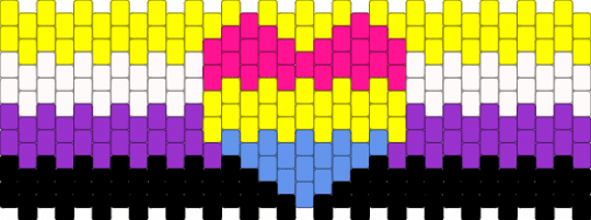 Pan/Nb Kandi cuff pattern - yellow,purple