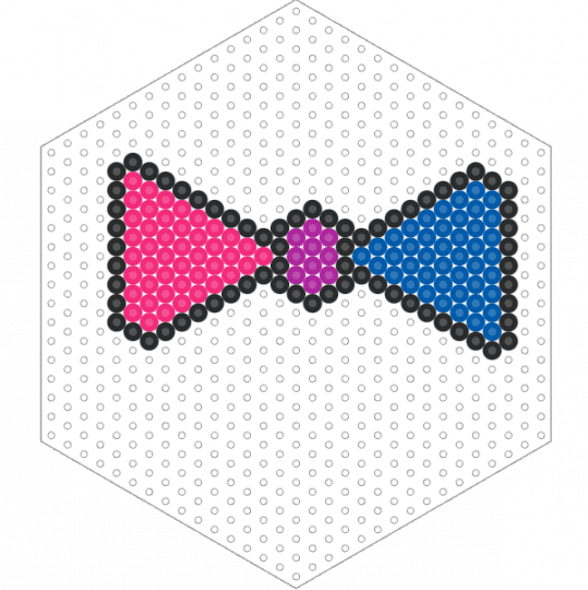 Bisexual bow :) - blue, pink