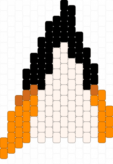 Random fox ear - orange,white