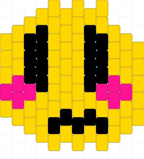 Shy emoji guy - yellow