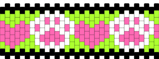 puppy love paw cuff (pink + green) - green, pink