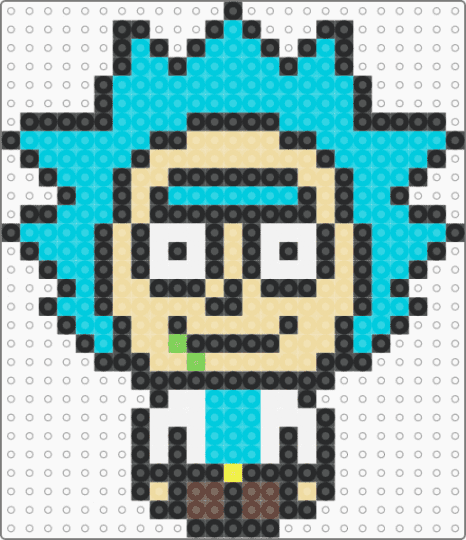Rick and Morty - beige, cotdoldschoolcartoons, light blue