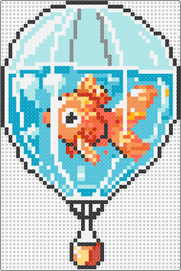 Goldfish Balloon - cotdhotairballoons, light blue