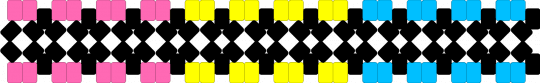 pan x space - black,pink,yellow,light blue