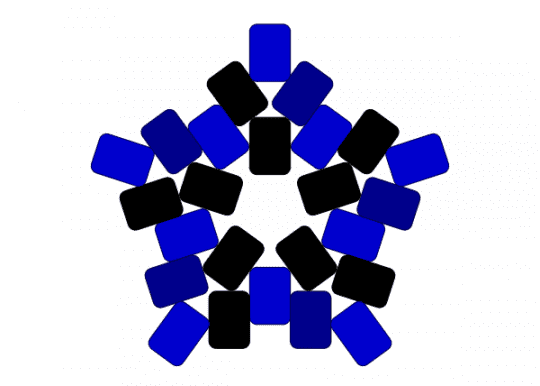 TV girl star (blue) - black, purple