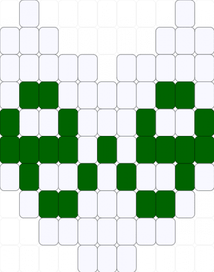 Noodles mask - green,white