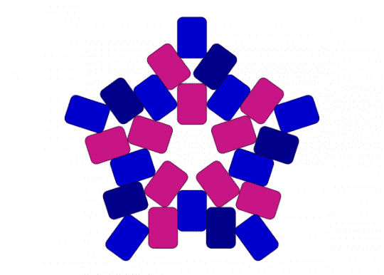 Matching Tv Girl star 2 - pink, purple