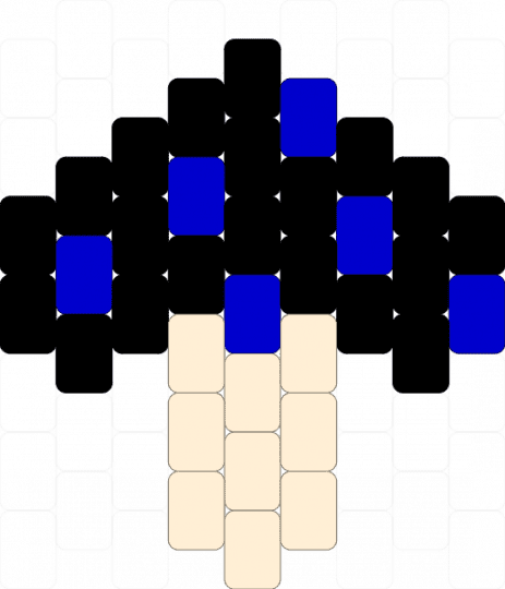 dark blue mushroom - beige,purple,mushroom,shrooms,blue,black,rave,cool,dark