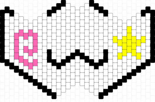 Gangle mask - white,pink,yellow