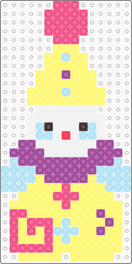 Clown - pink, yellow