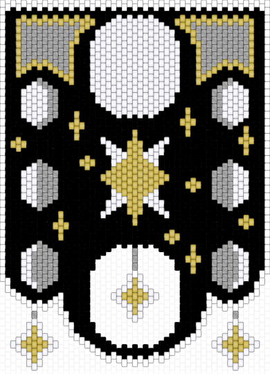 Remixed lunar cycle panel - gray, yellow