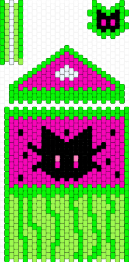 Watermelon kitty bag - pink,green