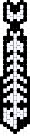 Fishbone tie :3 - black,white,feesh,monochrome