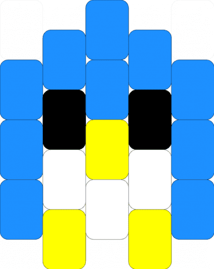 Blue penguin - light blue