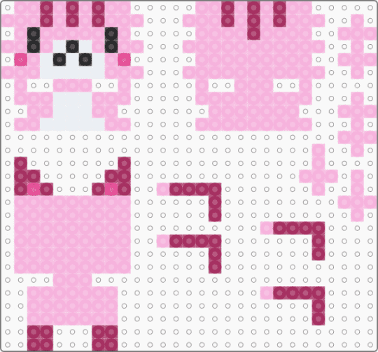 Pink 3D Cat - 3d, cat, hang, hanging, monitor, pink