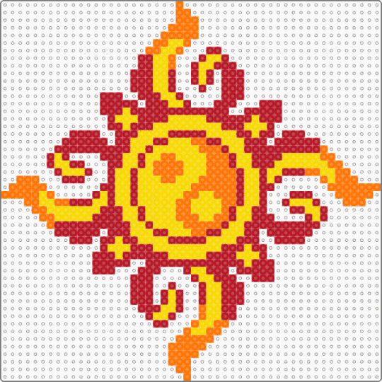 Yin and Yang 2 - red, yellow
