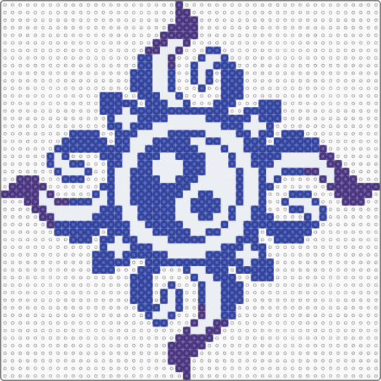 Yin and Yang - purple, white