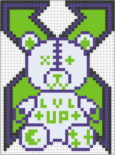 Excision x Level Up Bear - purple,green