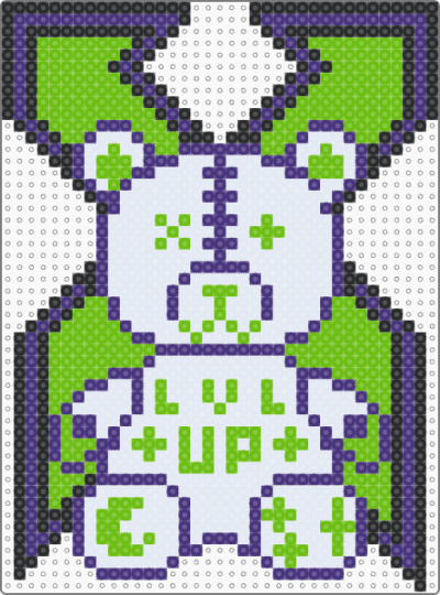 Excision x Level Up Bear - purple,green