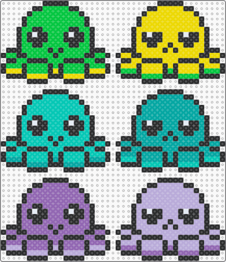 Mood Octopus - teal,pink
