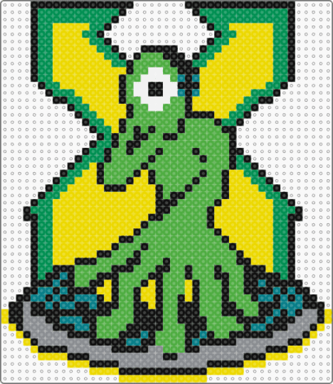 Excision, Subtronics Alien DJ - green, yellow