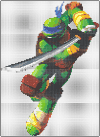 Leonardo - leonardo,teenage mutant ninja turtles,tmnt,character,cartoon,karate,sword,green