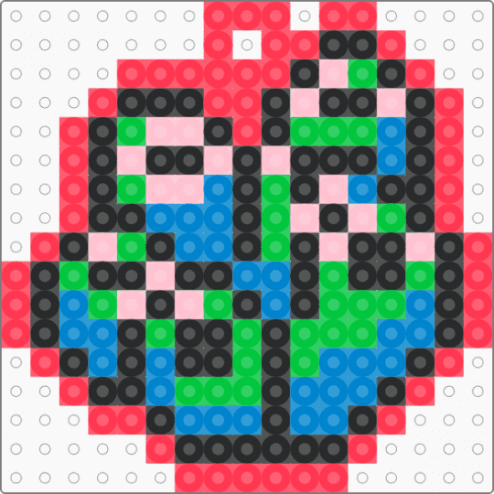 coral charm 7 - blue,red