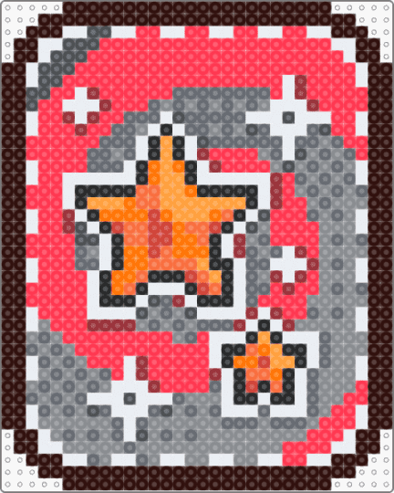 Cassie Call Card | Blocktales | Demo 5 - brown,gray,red,blocktales,cassie,demo 5,grey,stars,card