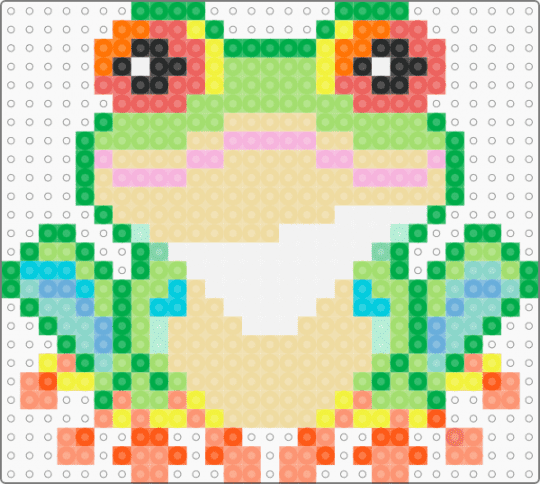 Tree Frog - green,orange,beige