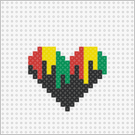 Juneteenth Heart Template - juneteenth,heart,colorful,black,red,gold,green