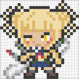 Toga Himiko Template 2 - himiko toga,my hero academia,character,anime,blonde,chibi,yellow,pink