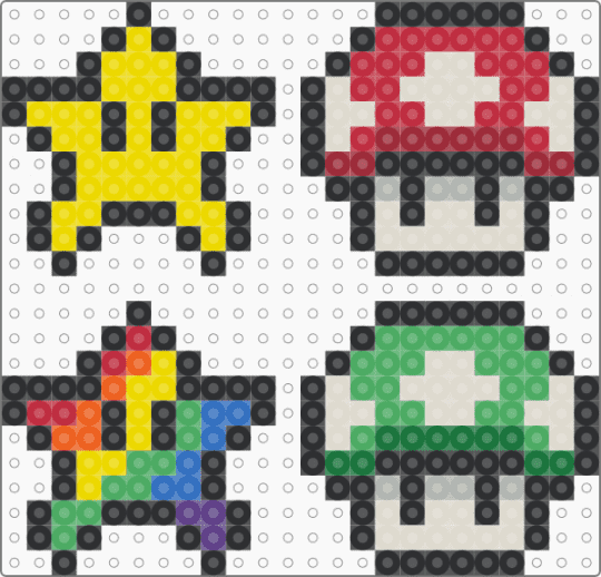 Mario Power Ups 1 - mario, nintendo, video game