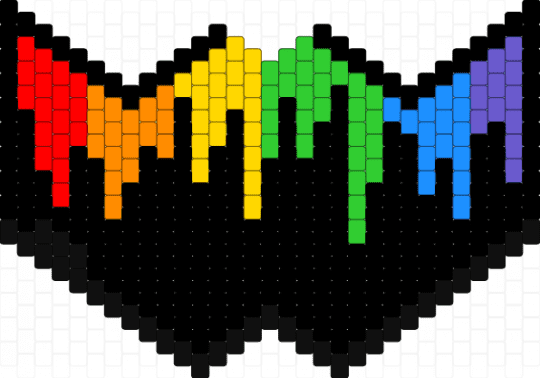 rainbow drippy mask - w/border - black,yellow,red,green,rainbow,drippy,mask