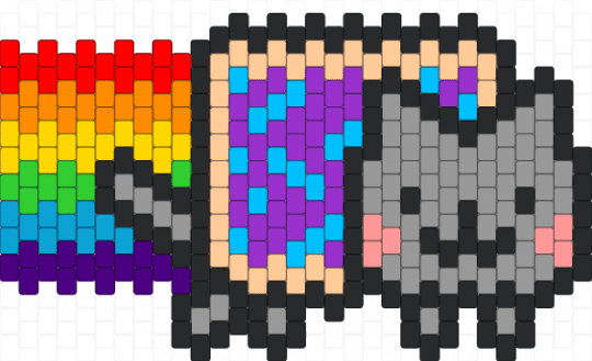 Wildberry Nyan Cat - beige,light blue,purple,gray