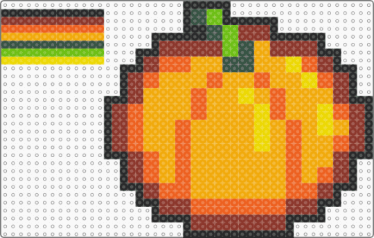 stardew pumpkin - red,orange