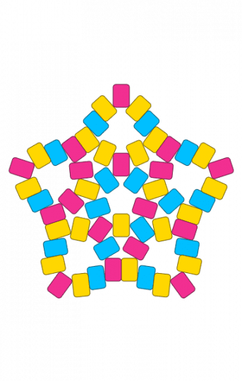 “Sunset” star - yellow