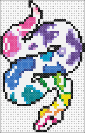 snake - white,blue,pink,purple