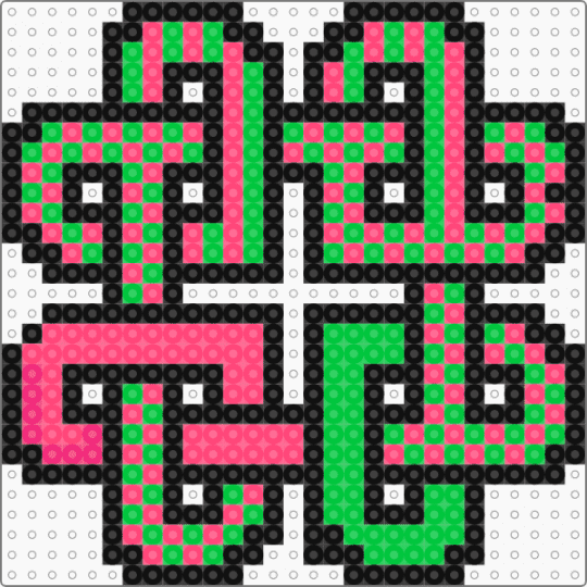 heart - red,green