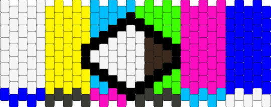 Werid core eye static - pink, purple, yellow