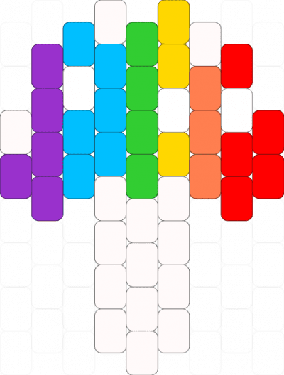 Gay mushroom - white,light blue,green,colorful