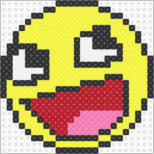 epic face perler - cotdexcitement, yellow