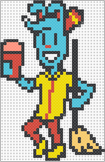 blue ears deltarune - black, blue ears, deltarune, light blue, red, yellow