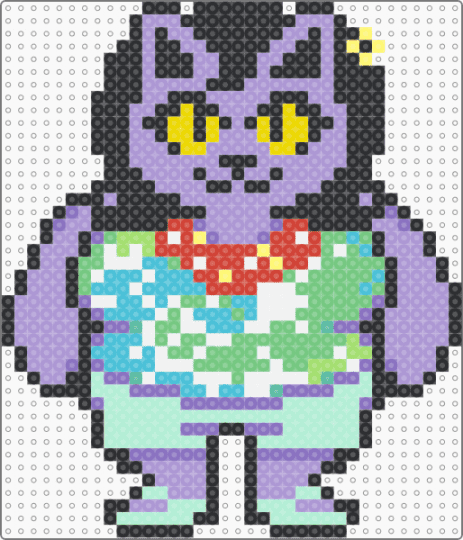 catty deltarune - pink,light blue,teal,catty,deltarune
