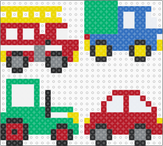 vecicals - vehicles,firetruck,tractor,car,transport truck,green,red