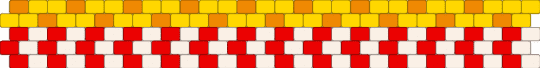popcorn peyote cuff - yellow,red,cotdfoodfestival,popcorn,food,white,fun,peyote stitch