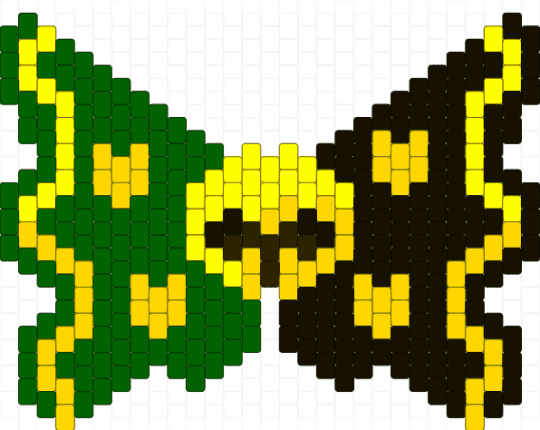 Harlequin Based Bow tie - yellow,green