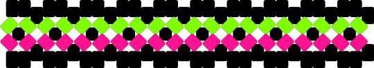 Black Pink Green X Base - black,green,pink